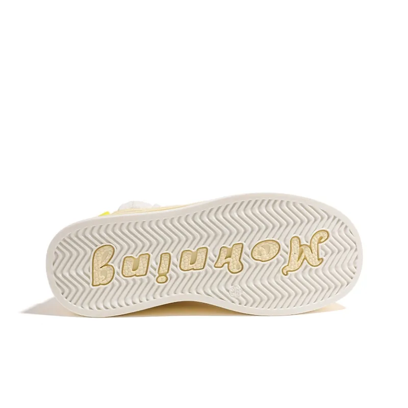 HUANQIU Cushioning, Abrasion Resistant, Height Increasing Low Top Skateboard Shoes Women's Lemon-4