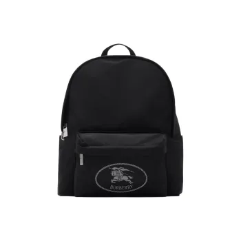 Burberry Polyester Backpack Men's Black