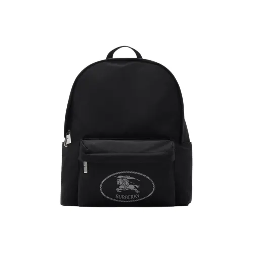 Burberry Polyester Backpack Men's Black