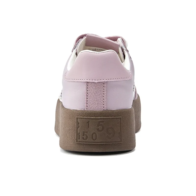 La Chapelle Anti Slip Wear Resistant Low Top Skateboard Shoes Women's Light Purple-5