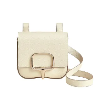 HERMES Della Cavalleria Epsom Calfskin Shoulder Bag Mini Women's I2 Nata Cream White
