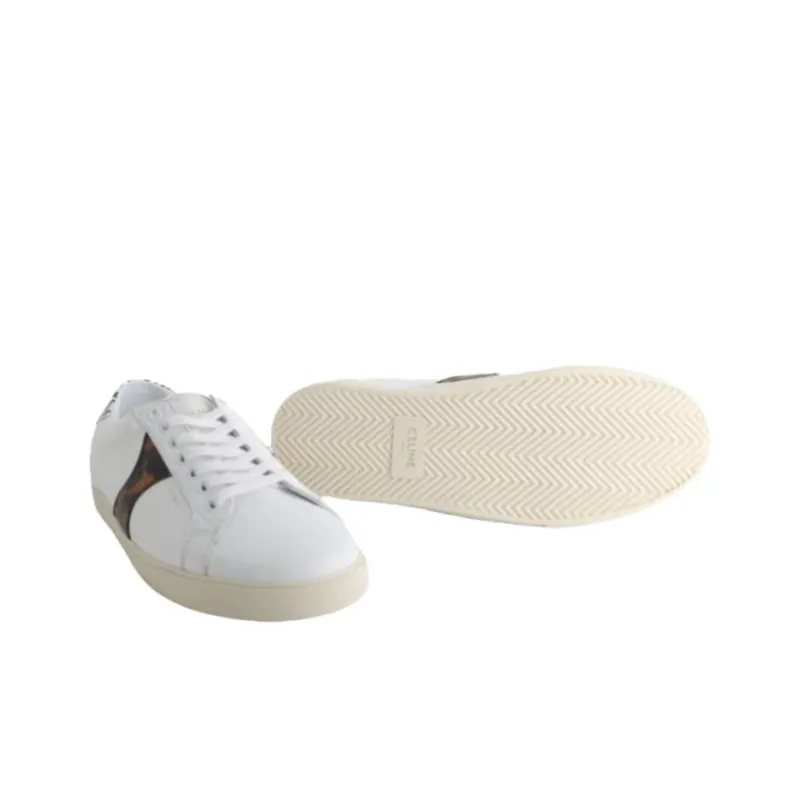 CELINE Low Top Skateboard Shoes Men's White-7