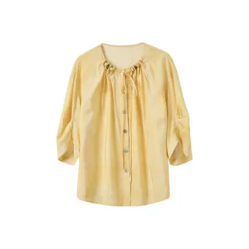 3COLOUR Shirts Women's Yellow Blended