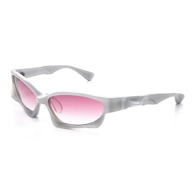 THE OWNER Plate Frame Irregular Shape Sunglasses Unisex-16