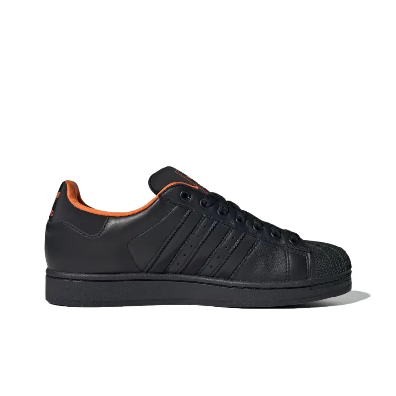 Adidas Originals Superstar 2 Anti Slip Wear Resistant Low Top Skateboard Shoes Unisex Black Orange-1