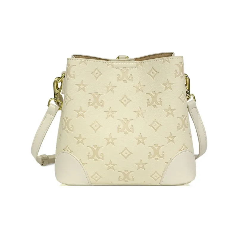 MACK JODAER Synthetic Leather Shoulder Bag, Crossbody Bag, Handbag Women's Ecru-5