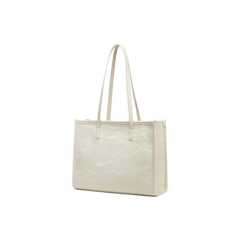 ST&SAT Synthetic Leather Tote Handbag, Shoulder Bag Women's Jade White/Pink-1