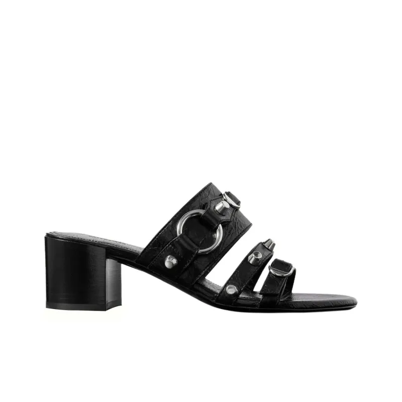 Balenciaga Slide Slippers 5cm Women's Black-1