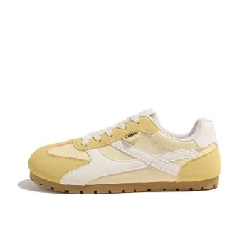 HUANQIU Slip Resistant, Breathable, Lightweight Low Top Casual Shoes Women's Lemon