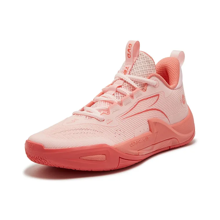 361° Shock Absorbers With Slip Resistant And Abrasion Resistant Properties Low Top Basketball Shoes Men's Heart Pink-1