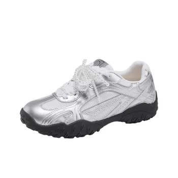 D FUSE SCANDINAVIA Anti Slip Wear Resistant Low Top Casual Shoes Women's Silver