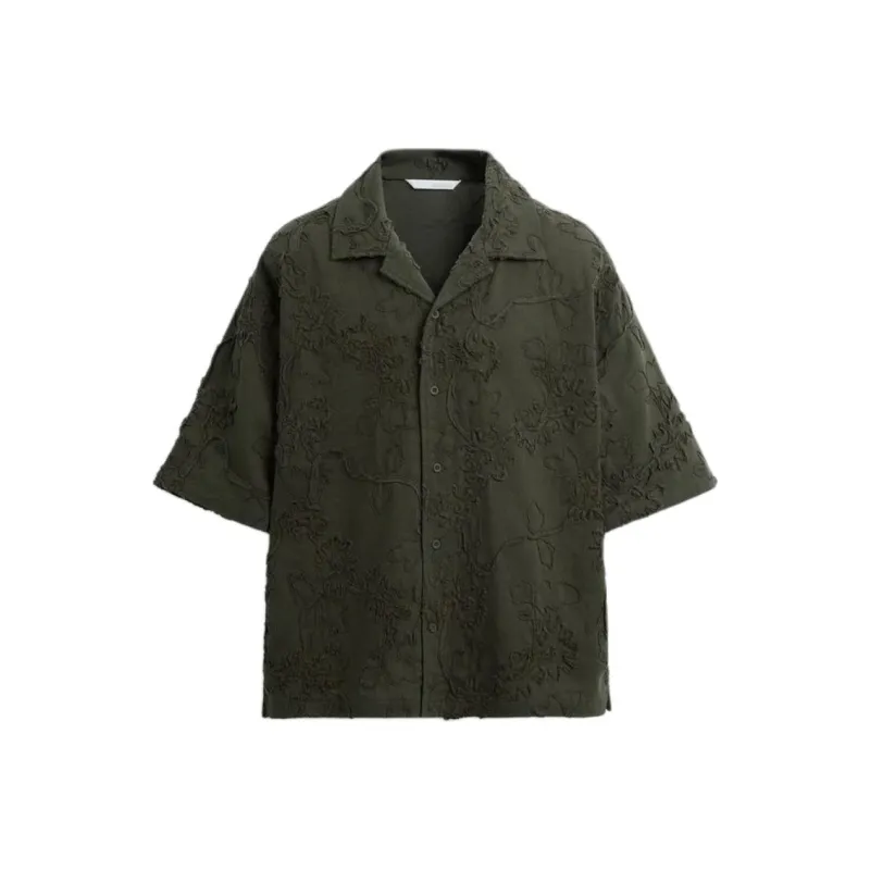 ZARA Shirts Men Dark Khaki-0