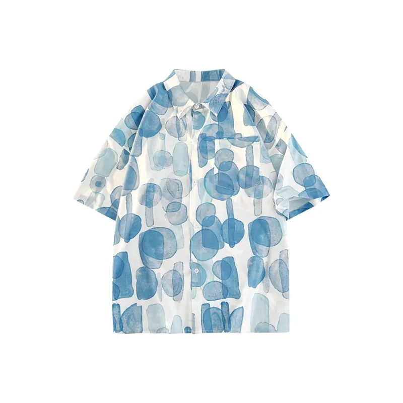 7 SEVFUN Shirt Unisex Light Blue Lily Flower-15