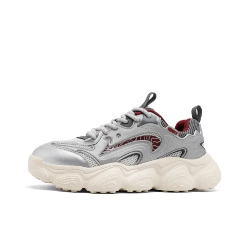 K bird Shock Absorbers With Slip Resistant And Abrasion Resistant Properties Low Top Chunky Sneakers Men's