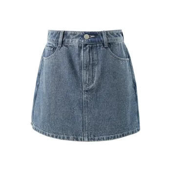 3COLOUR Denim Short Skirts Women's