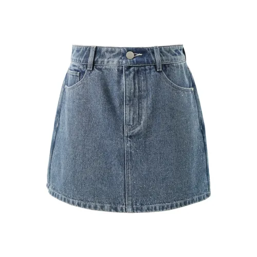 3COLOUR Denim Short Skirts Women's