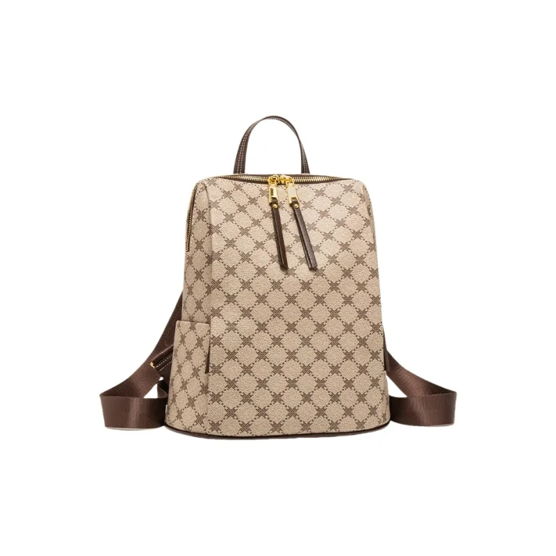 PESASRIE PVC Backpack Women's Coffee-6