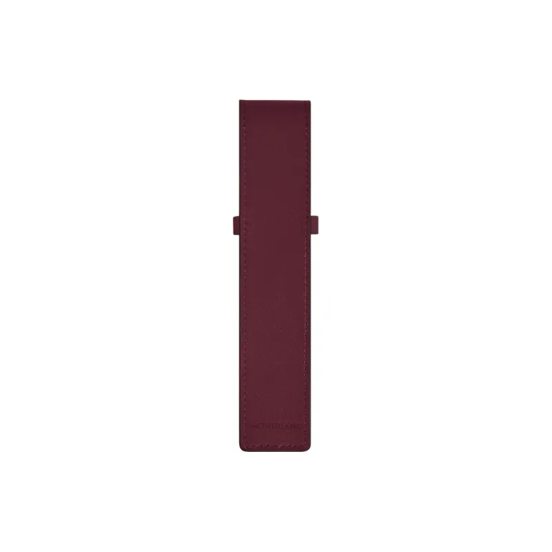 MONTBLANC Meisterstuck Grain Cow Leather Travel Storage Bag Women's Bordeaux Red-1