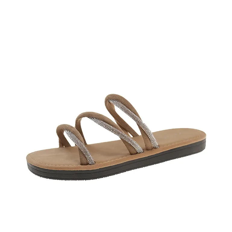 Puppytown Rubber Sole Slip Resistant Abrasion Resistant Slide Slippers Women's-10