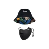 Black Hawaii+Black Sun Protection Face Mask