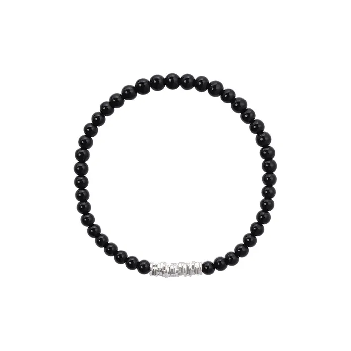 Hot Real Silver Building Agate Bracelets Unisex-0