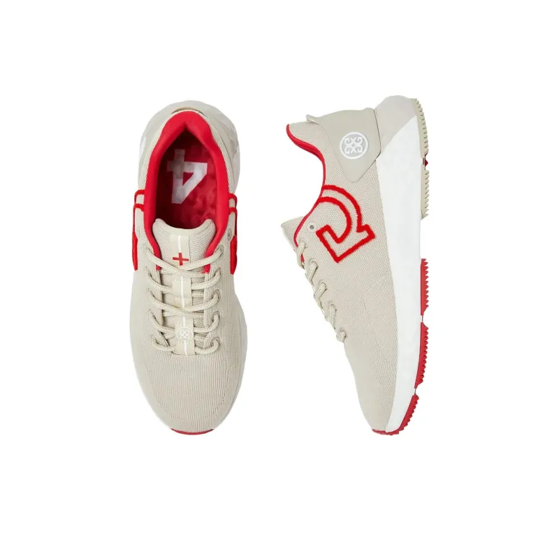 GFORE Slip Resistant, Abrasion Resistant, Rebound Resistant Low Top Golf Shoes Women's Beige Red-2
