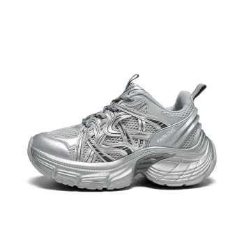 PAIBLOKS Abrasion Resistant Breathable Slip Resistant Low Top Chunky Sneakers Unisex