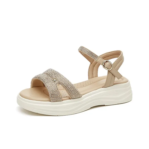DAPHNE One Strap Sandals Medium Heel Women's-4