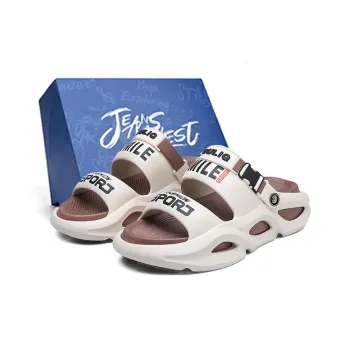JEANSWEST Beach Sandals Unisex Black/White
