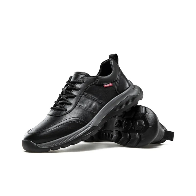 KANGNAI Wear resistant And Lightweight Low Top Casual Shoes Men's Black-3