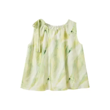 3COLOUR T Shirts Women's Pea Green Floral