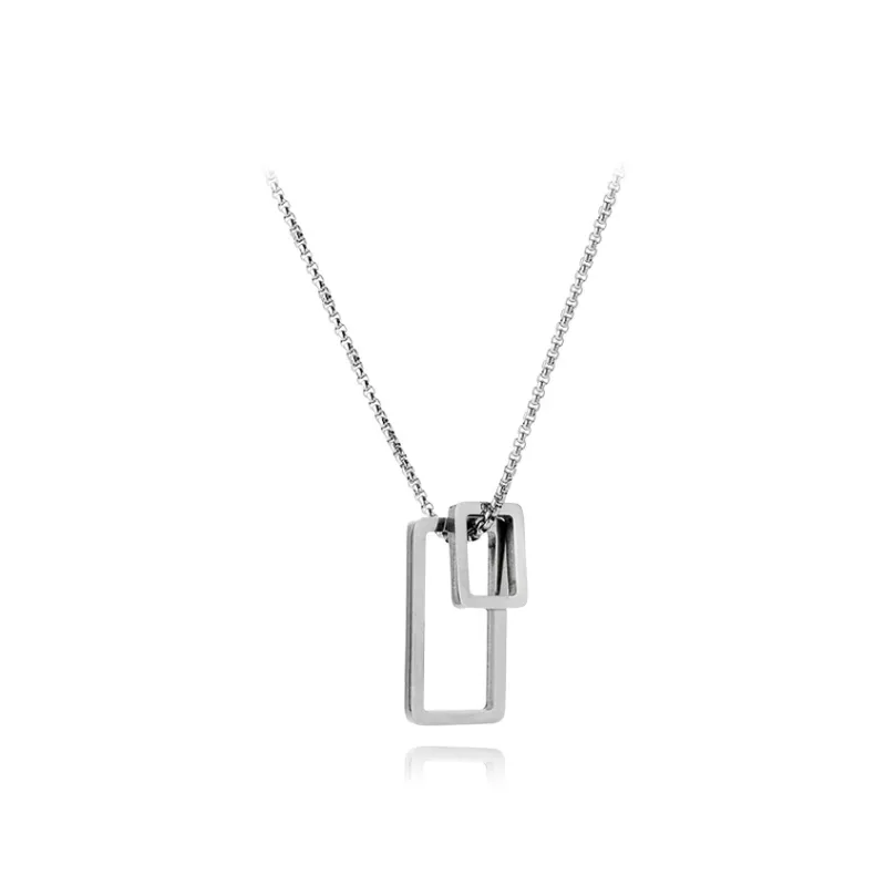 LuluCanaan Titanium Steel Necklaces Men's-3