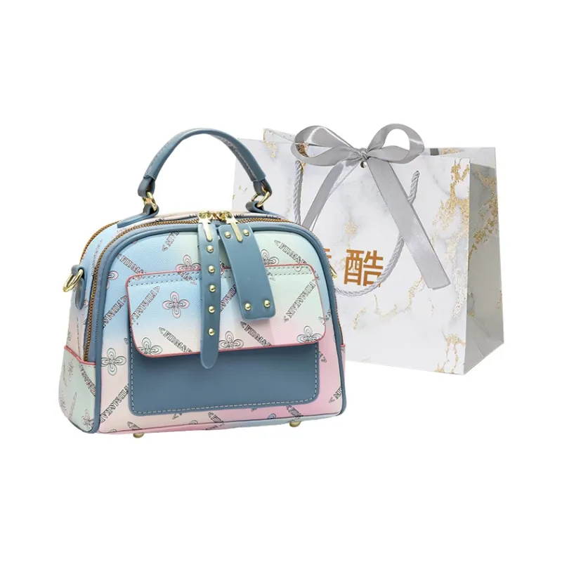 Cool PU One Shoulder Handbag Women's Multicolor-2