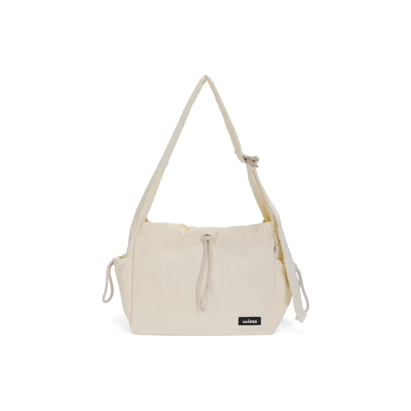 VAOPER Nylon Shoulder Bag, Crossbody Bag Women's Custard/Sea Salt Color-0