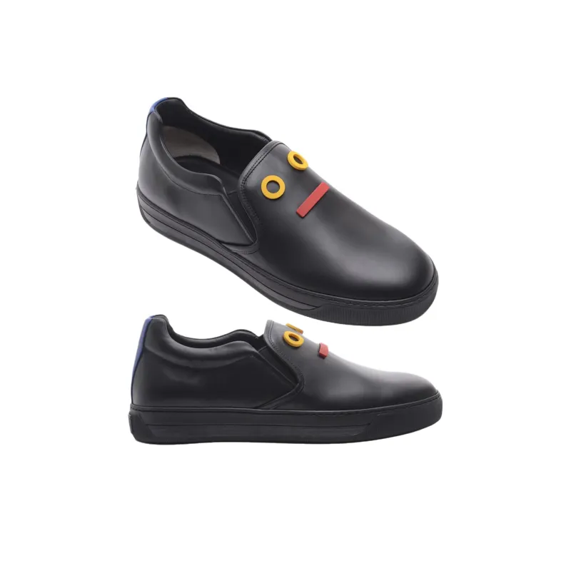 FENDI Men's Casual Shoes Men Low Top Black-2