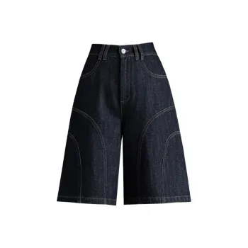 You Cow Me Pants Denim Shorts Women's