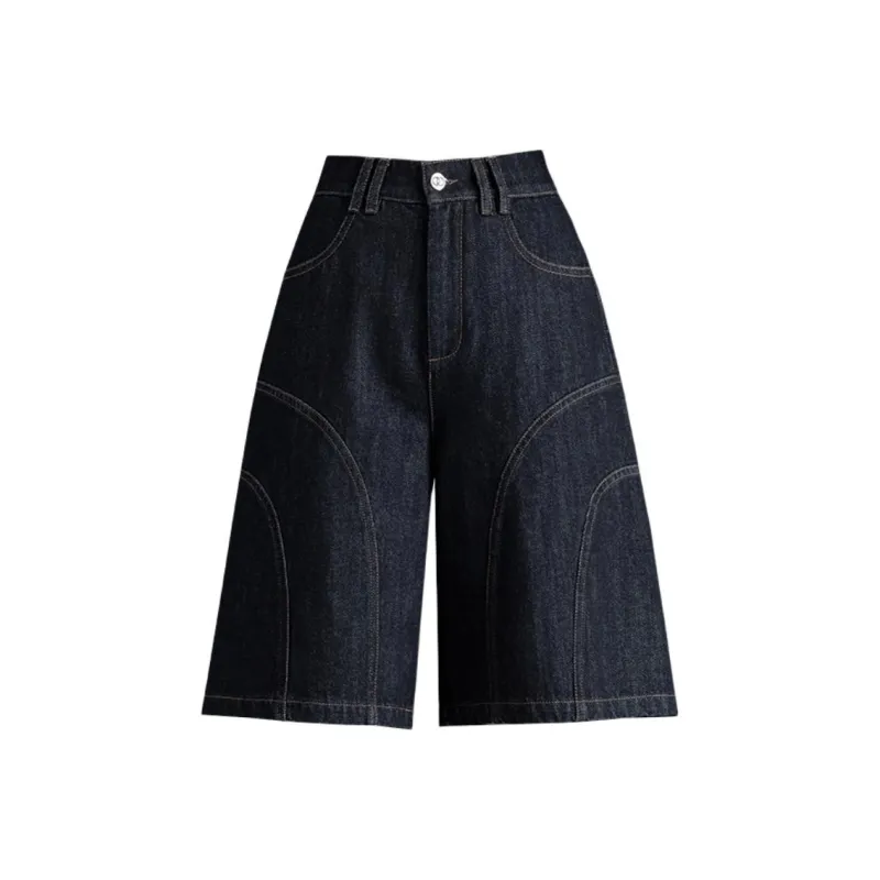 You Cow Me Pants Denim Shorts Women's-0