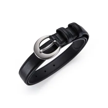 Jeccieziio Split Cow Leather Cow Split Leather Belts Women's Silver Width  2.5cm
