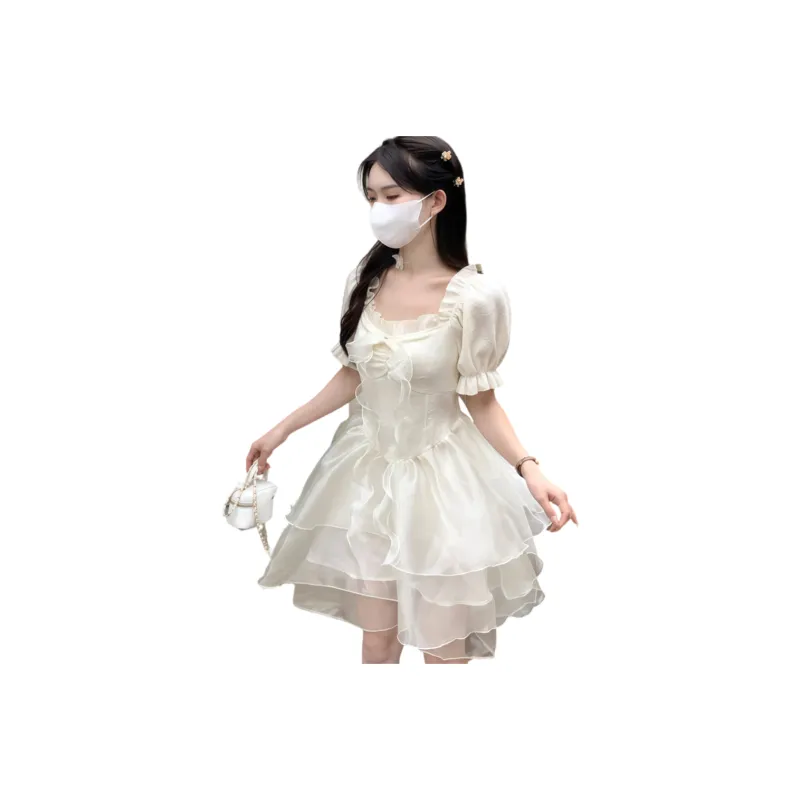 XIANSINIAO Short Sleeved Dress Women's-1