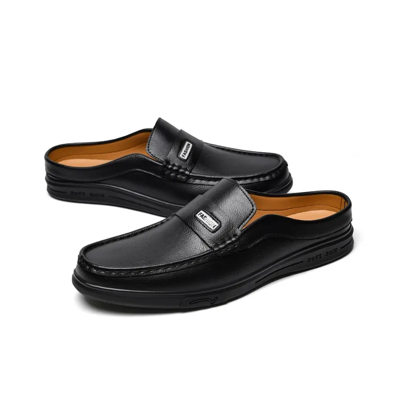 Abango Rubber Sole Slip Resistant Closed Toe Slippers Men's-5