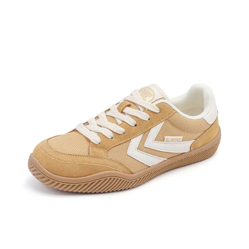 Feiyue Wear resistant And Lightweight Low Top Skateboard Shoes Women's Earthy Beige Yellow-1