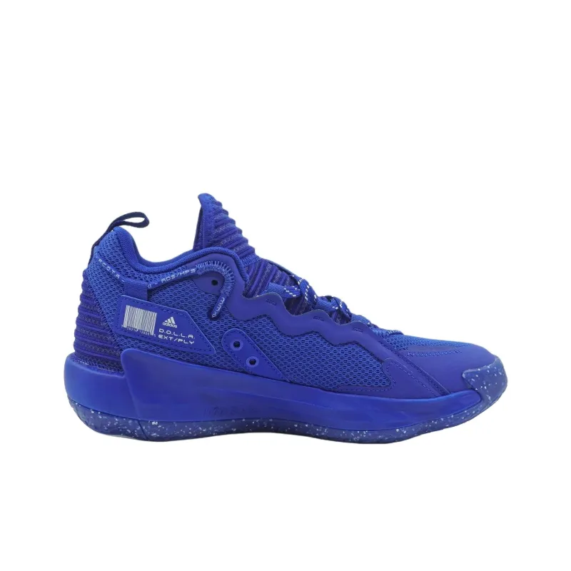 Adidas Dame 7 Anti Slip Wear Resistant Low Top Basketball Shoes Men's Blue-1