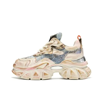HR Low Top Casual Shoes Women's Beige Multicolor