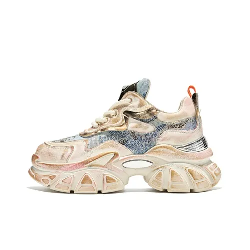 HR Low Top Casual Shoes Women's Beige Multicolor