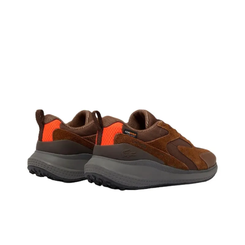 LACOSTE Anti Slip Wear Resistant Low Top Casual Shoes Men's Brown-2