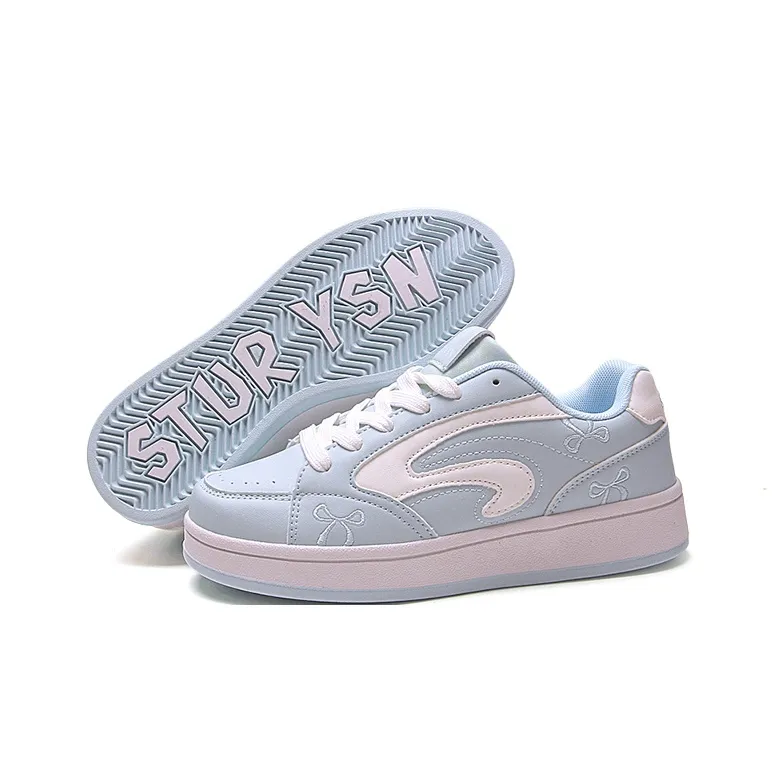 STUR YSN Low Top Skateboard Shoes Women's Aqua Moonlight-6