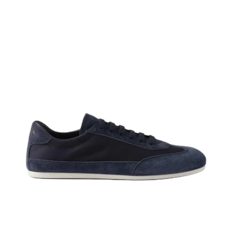 PRADA Low Top Skateboard Shoes Men's Blue-1