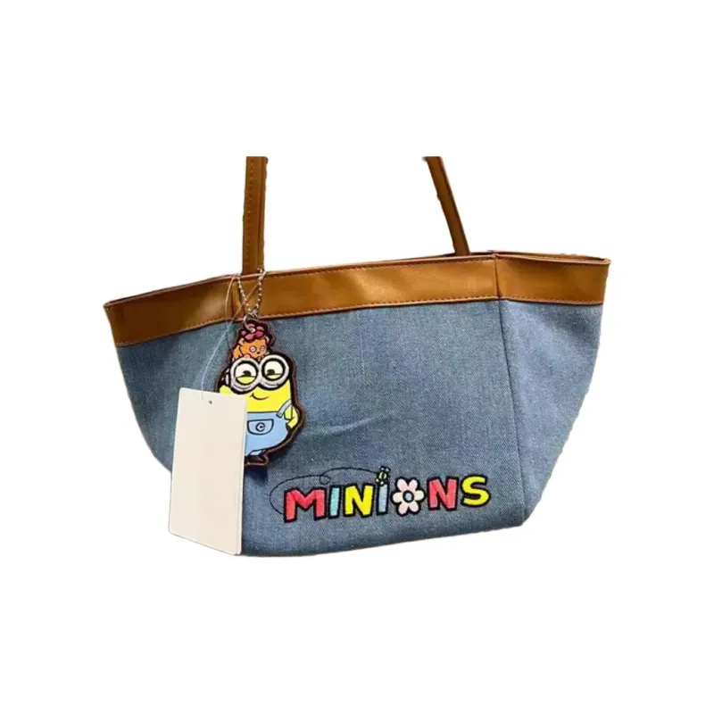 Universal Studios Denim Tote Bag, Shopping Bag, Handbag Women's Blue-2
