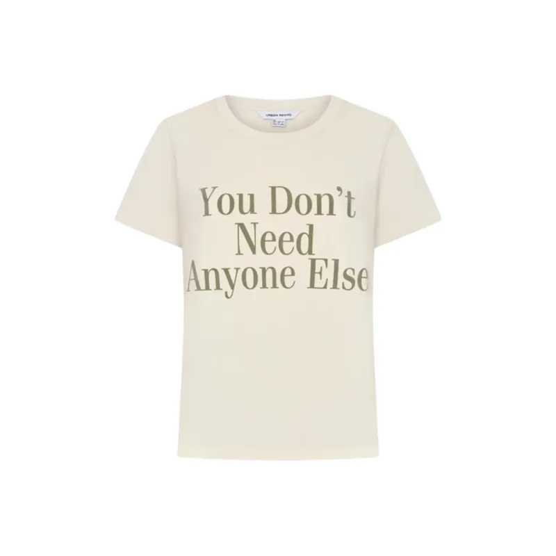 URBAN REVIVO T Shirts Women's White Green-0