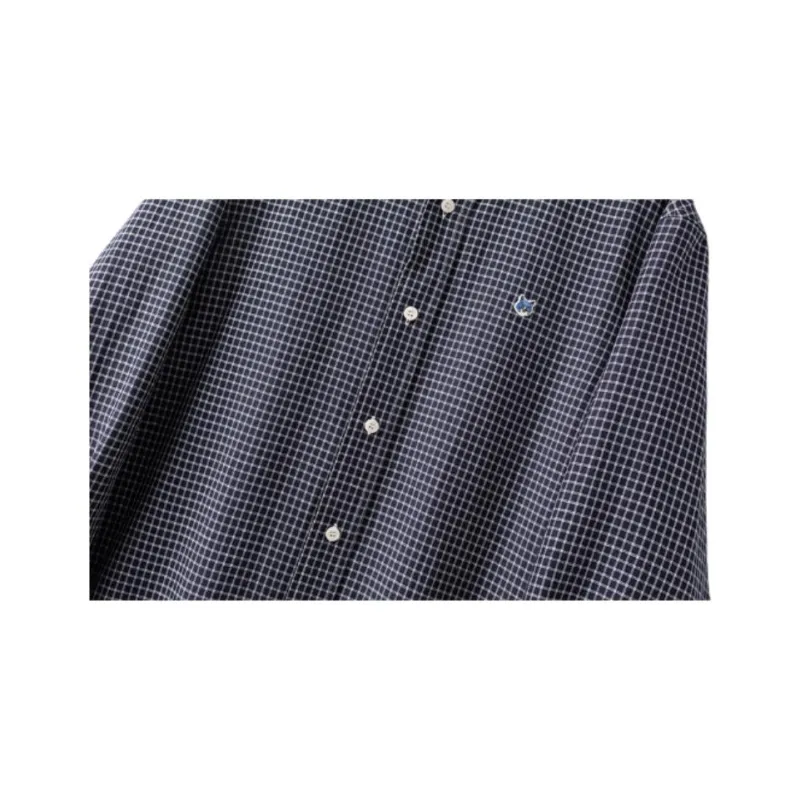 WILLIAM FOX&SONS Shirt Unisex Blue Plaid Color-3